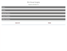 Tablet Screenshot of elmhousesurgery.com